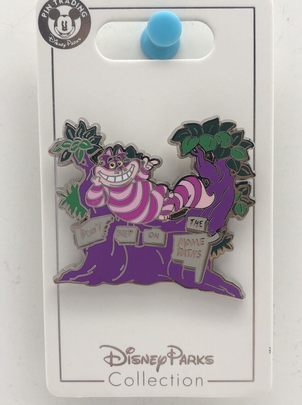 Disney Pin Alice in Wonderland Cheshire Cat "Don't Step on the Mome Raths"